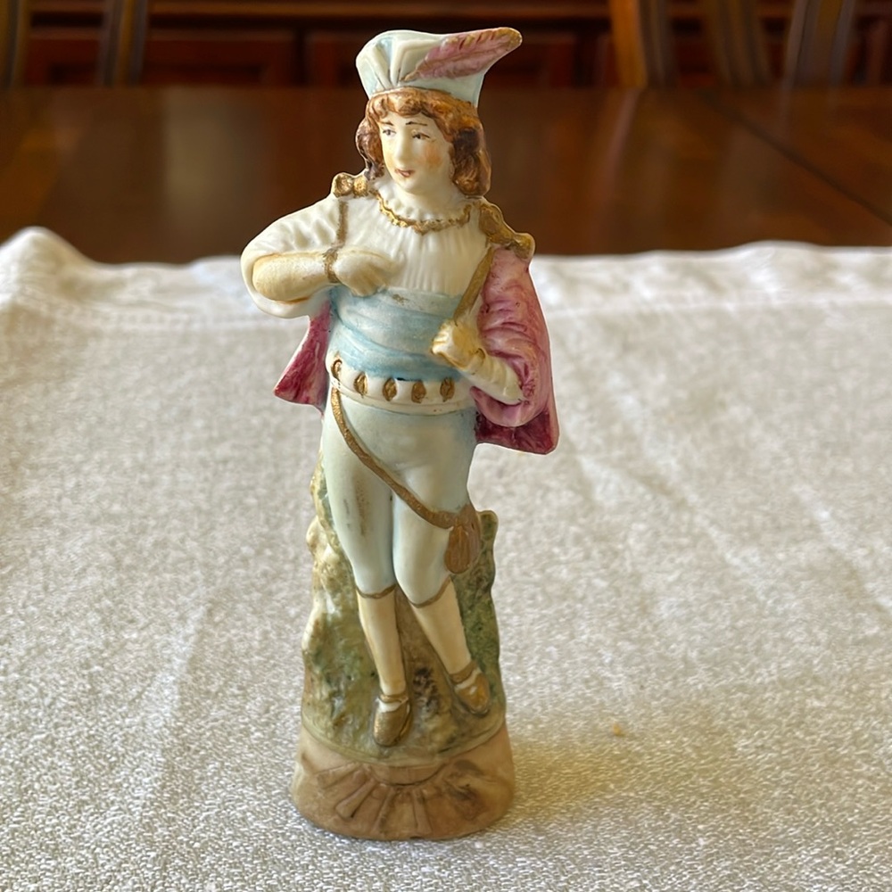Vintage hand painted porcelain signed made in Germany 1747 figurine 5.5” tall